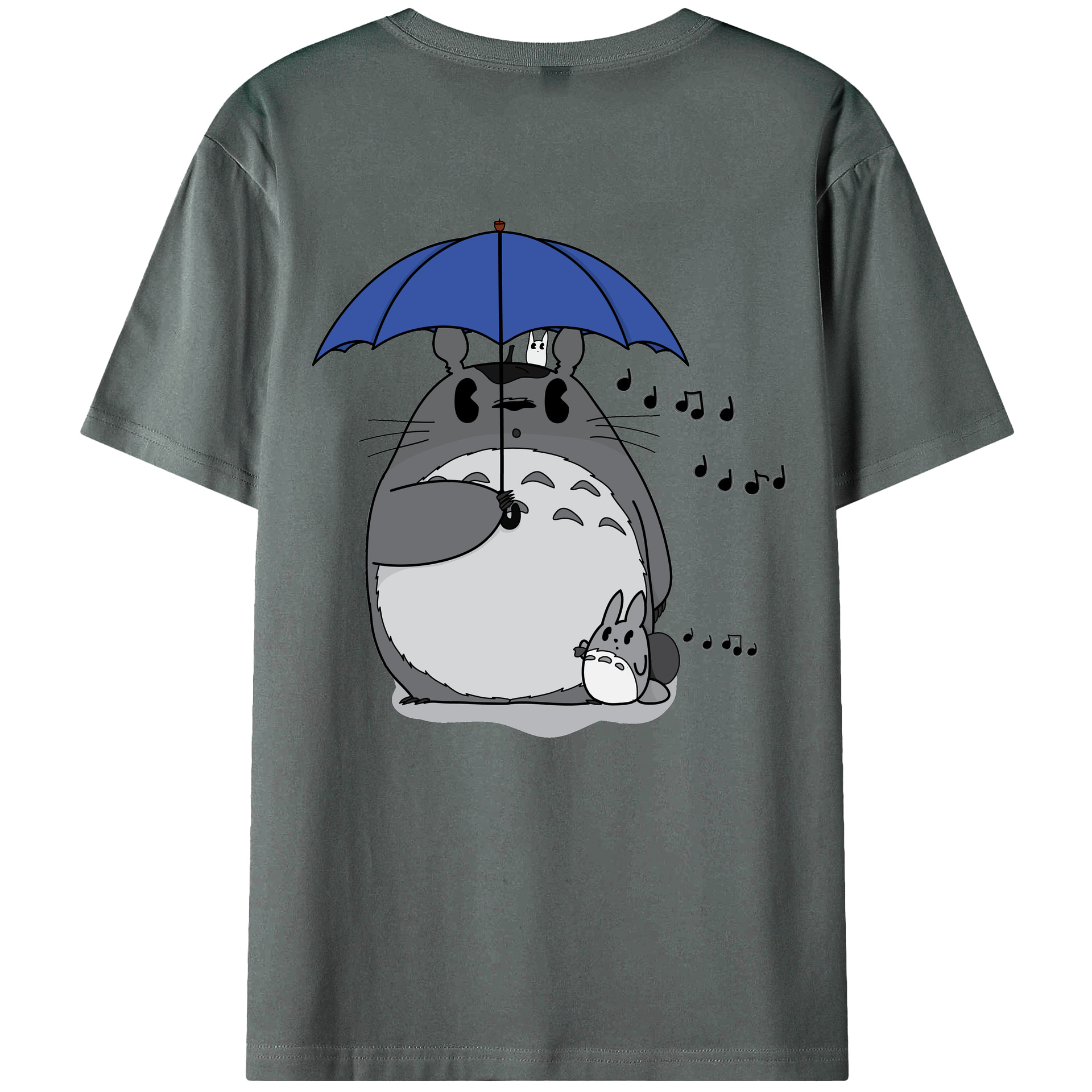 （画像用） となりのトトロ 草壁メイ 草壁サツキ My Neighbor Totoro Satsuki Kusakabe Mei Kusakabe 綿100％ メンズ半袖Tシャツ（バックプリント） 通気性